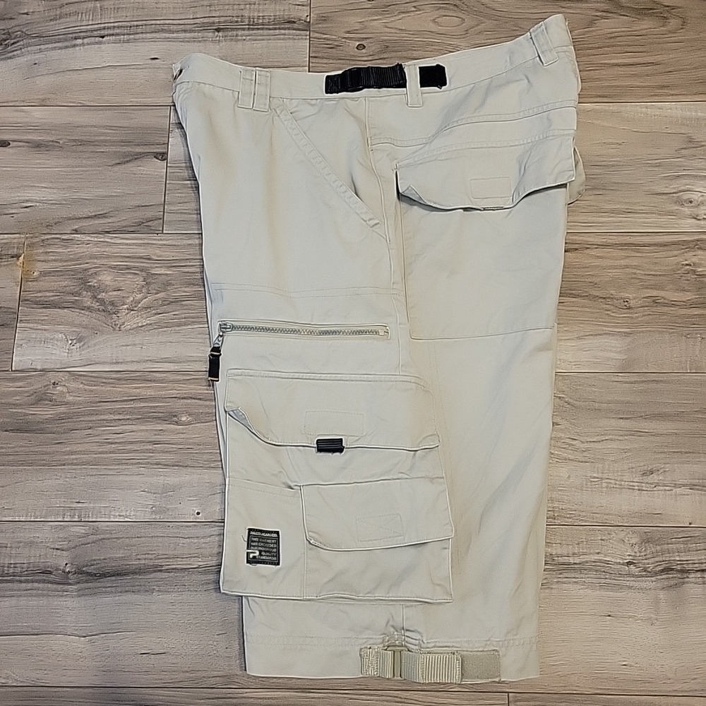 PACO Jeans Cargo Shorts Mens 36 Beige Military Style Baggy Y2K Loose Hip Hop VGT
